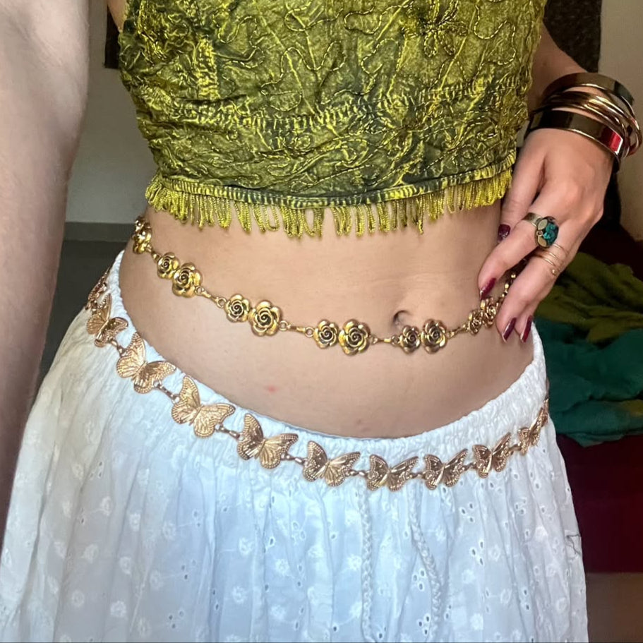 Butterfly Chain Belt (golden)