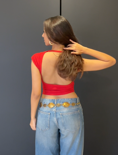 Chic Golden Tone Concho belt